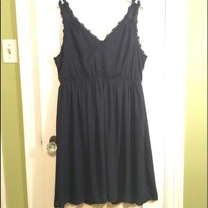 Torrid Navy Button front tank dress